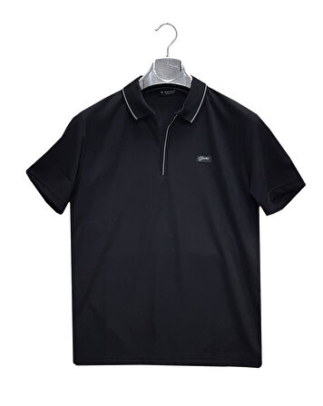 Gewer Fermuarlı Yakalı Slim Fit Kısa Kol Erkek Tişört-6726