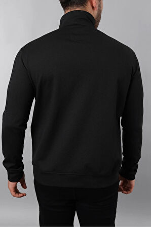 Yxc Relax Fit Rahat Kesim Pamuklu Yarım Fermuarlı Dik Yaka Sweatshirt-6957