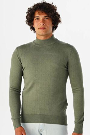 Regular Fit Yarım Balıkçı Yaka Basic Triko Kazak-7123