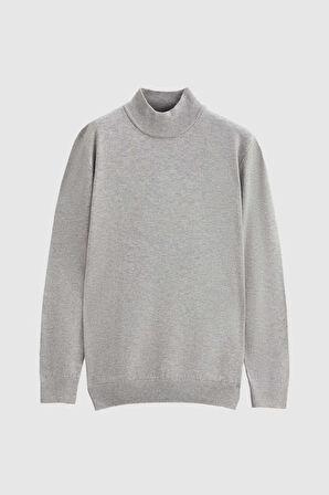 Regular Fit Yarım Balıkçı Yaka Basic Triko Kazak-7125