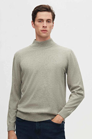 Regular Fit Yarım Balıkçı Yaka Basic Triko Kazak-7125