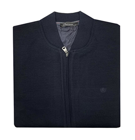 Regular Fit Erkek Baba Çelik Örgü Triko Ceket-7133