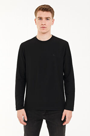 Erkek Oversize Uzun Kol Sıfır Yaka Sweatshırt-7144