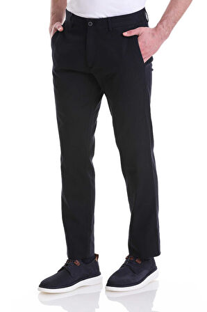 Avasar Erkek Lacivert Regular Fit Keten Pantolon-7230