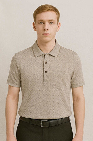 Ercan Büyük Beden Yakalı Klasik Kısa Kol Cepli Erkek Tişört 7347