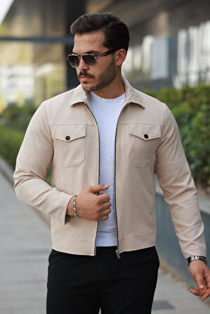 Classics Men Slim Fit Erkek Fermuarlı Mevsimlik Ceket - 7423