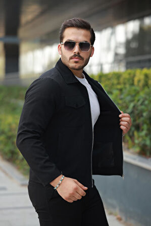 Classics Men Slim Fit Erkek Fermuarlı Mevsimlik Ceket - 7423