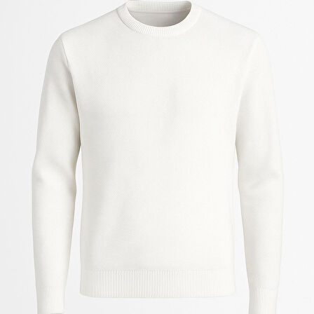 Slim Fit Bisiklet Yaka Uzun Kol Erkek Triko - 7426