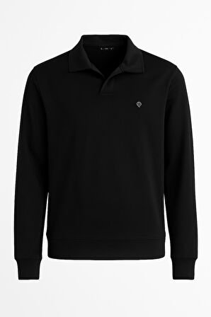 Gewer Erkek Slim Fit Uzun Kol Polo Yaka Sweatshırt-7428