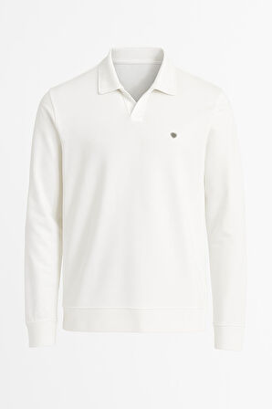 Gewer Erkek Slim Fit Uzun Kol Polo Yaka Sweatshırt-7428