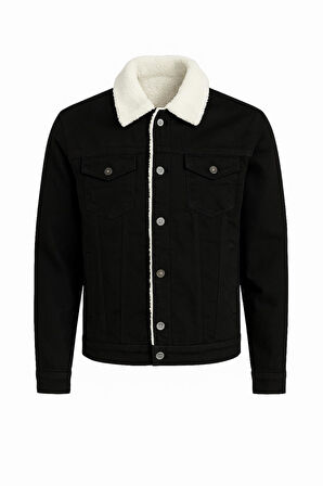 Zbd Erkek Slim Fit Kürklü Kot Ceket - 7432