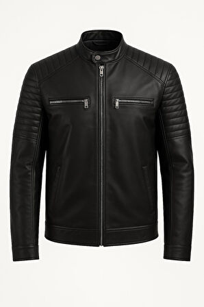 Delpino Slim Fit Erkek Suni Deri Ceket - 7452