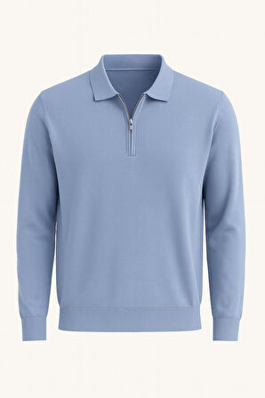 Slim Fit Polo Yaka Uzun Kol Erkek Triko - 7464