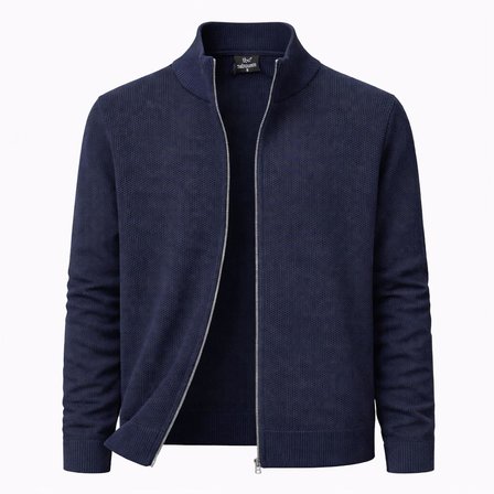 Turbulance Slim Fit Erkek Tam Fermuarlı Triko Ceket - 7521