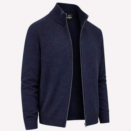 Turbulance Slim Fit Erkek Tam Fermuarlı Triko Ceket - 7521
