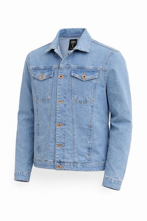 Zbd Erkek Jean Denim Standart Kalıp Cepli Düğmeli Kot Ceket 7590