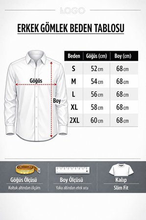 Reeport Likralı Kısa Kol Slim Fit Erkek Gömlek - 7741