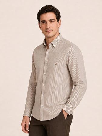 Hod Be Hod Likralı Uzun Kol Slim Fit Erkek Gömlek - 7760