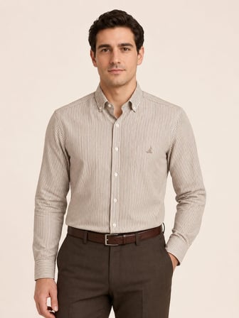 Hod Be Hod Likralı Uzun Kol Slim Fit Erkek Gömlek - 7760