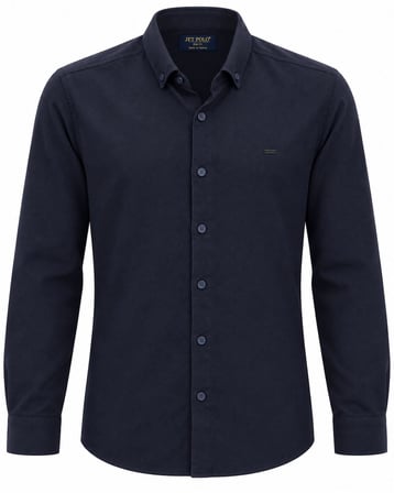 Jet Polo Uzun Kol Slim Fit Erkek Örme Gömlek - 7778