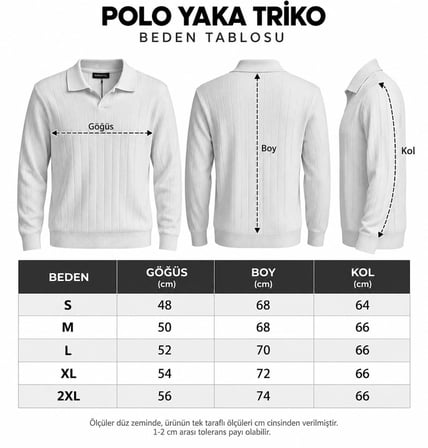 Turbulance Slim Fit Erkek Polo Yaka Triko Kazak 7786