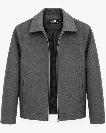 Claassics Men Erkek Oversize Kısa Kaşe Kaban Ceket - 7794
