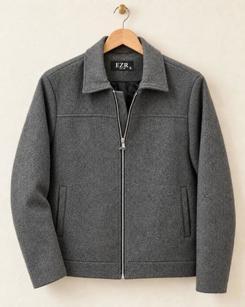 Claassics Men Erkek Oversize Kısa Kaşe Kaban Ceket - 7794