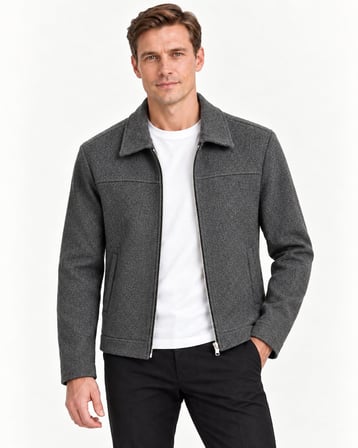 Claassics Men Erkek Oversize Kısa Kaşe Kaban Ceket - 7794