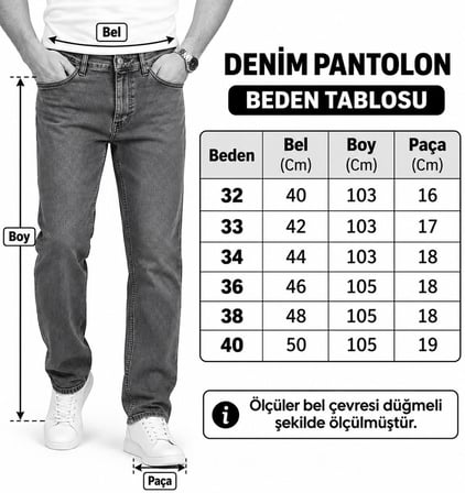 B.Wood Regular Fit Likralı Erkek Jean Pantolon 7795