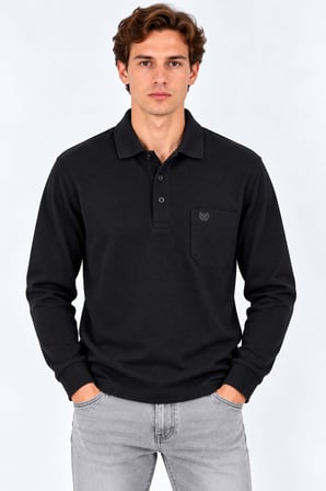 Simenti Regular Fit Polo Yaka Uzun Kol Sweatshirt - 7798