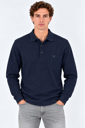 Simenti Regular Fit Polo Yaka Uzun Kol Sweatshirt - 7798