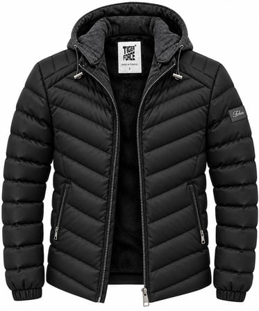 Tiger Force Slim Fit Erkek Şişme Kapşonlu Mont 7820