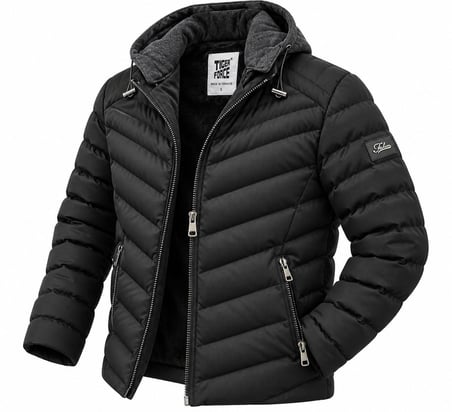 Tiger Force Slim Fit Erkek Şişme Kapşonlu Mont 7820