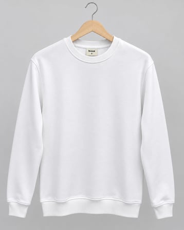 Basic Bisiklet Yaka Relaxed Regular Erkek Sweatshirt - 7773
