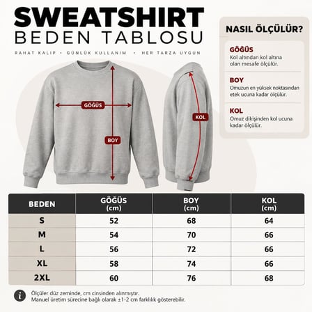 Basic Bisiklet Yaka Relaxed Regular Erkek Sweatshirt - 7773