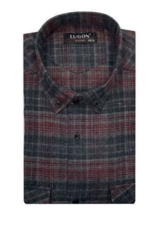 Kaşmir Büyük Beden Klasik Çift Cepli Erkek Gömlek - 7395