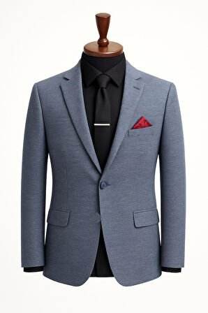 Erkek İtalyan Kesim Tek Düğmeli Blazer Ceket  Klasik ve Modern Şıklık
