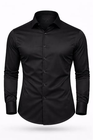 Slim Fit Uzun Kollu Kolay Ütü Pamuk Saten Erkek Gömlek