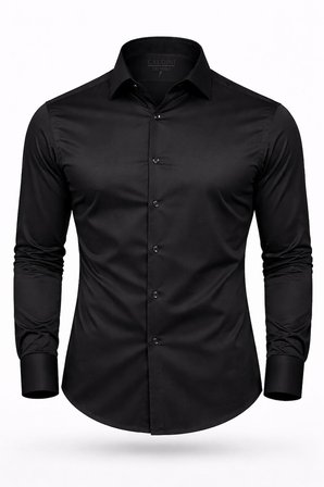 Slim Fit Uzun Kollu Kolay Ütü Pamuk Saten Erkek Gömlek