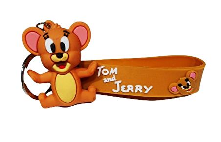 Tom ve Jerry Karikatür Anime Figürü PVC Bebek Çanta Anahtarlığı