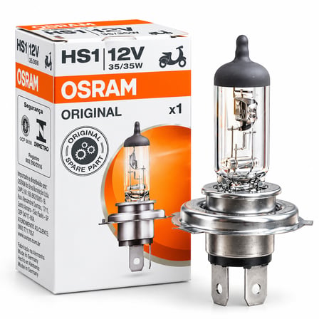 Osram HS1 Original 12V 35/35W Motosiklet Far Ampulü Çift Devre Orijinal Kalite 1 Adet