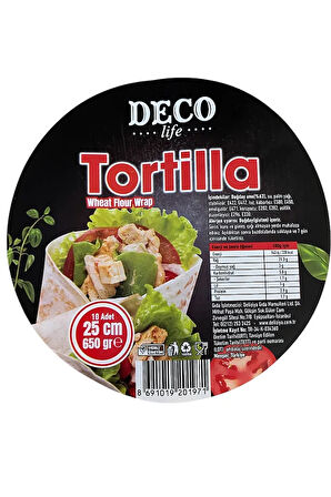 Tortilla 25 Cm 10 Adet