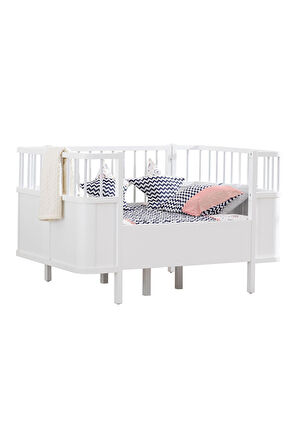 Mdf Beşik, Siesta Büyüyen Beşik 90x130 - Pembe 1 Adet Comfort Yatak 90x130