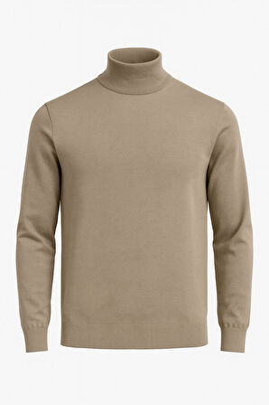 Slim Fit Polo Yarım Balıkçı Uzun Kol Erkek Triko - 7425