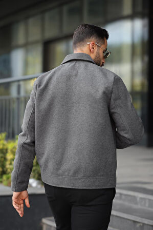 Claassics Men Erkek Oversize Kısa Kaşe Kaban Ceket - 7435