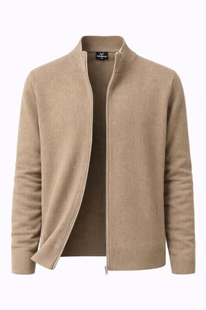 Turbulance Slim Fit Erkek Tam Fermuarlı Triko Ceket - 7521