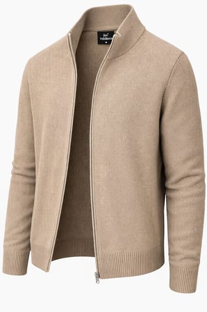 Turbulance Slim Fit Erkek Tam Fermuarlı Triko Ceket - 7521