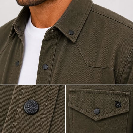 Reeport Uzun Kol Slim Fit Erkek Kot Gömlek - 7643