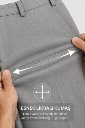 Caserta Comfort Fit Likralı Boru Paça Erkek Kumaş Pantolon - 7711