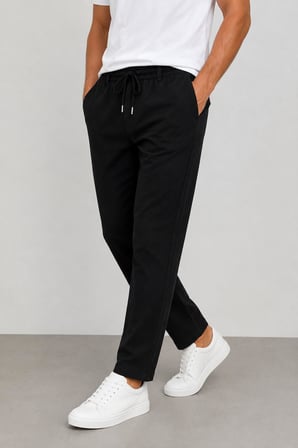 Keten Erkek Beli Bağlamalı Casual Jogger Pantolon 7734